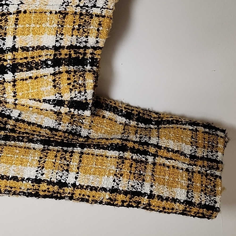 Lord & Taylor Vintage Plaid Double-Breasted  Tweed Blazer Jacket Size 4 - Picture 9 of 16